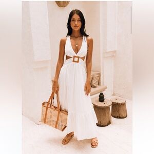 Fortunate one SPEAK YOUR WORD MAXI DRESS WHITE. NWT